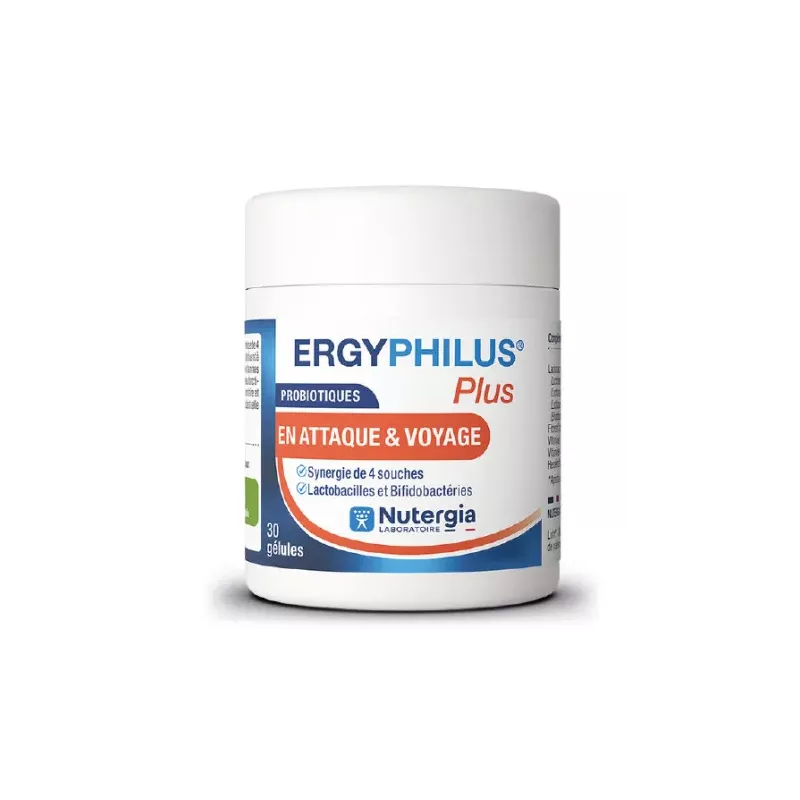 Ergyphilus® Plus Nutergia - Probiotiques - 30 gélules