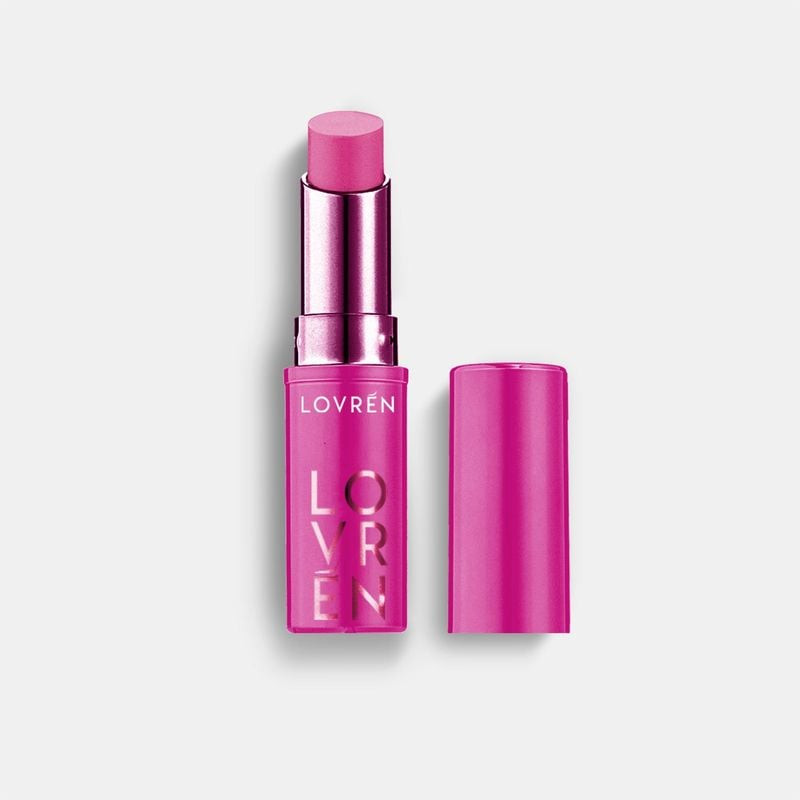 Packshot du Baume à lèvres Color Boost Fuchsia Lovren, un baume teinté hydratant à la vitamine E et 