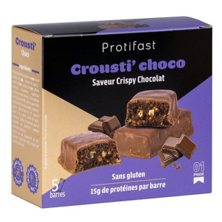 Barres protéinées saveur Crousti Choco Protifast - 7 barres de 44g