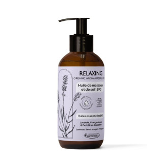Huile de massage à la lavande, orange douce & petitgrain Relaxing Phytofrance - Détente et bien-être - 500ml