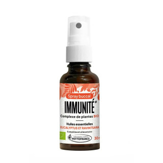 Spray buccal Immunité aux huiles essentielles d'eucalyptus radié et de ravintsara Bio Phytofrance- 30ml