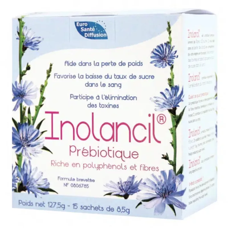 Inolancil minceur & détox prébiotique Phytofrance - Équilibre digestif - 15 sachets