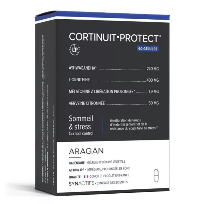 CortiNuit•Protect® LP Aragan - Sommeil & stress - 60 gélules