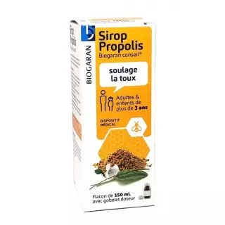 Biogaran Sirop Propolis toux sèche ou grasse - 150ml
