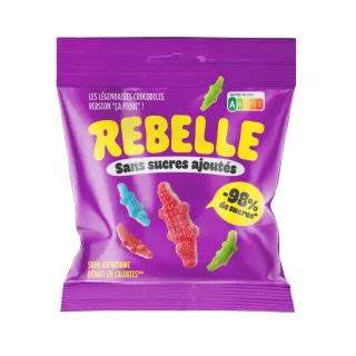 Bonbons Crocodiles Rebelle : Sans sucre, 50g, Nutri-Score A