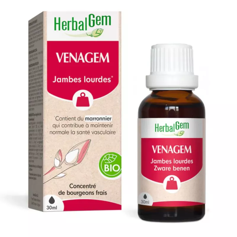 Complexe de bourgeons concentrés Bio VenaGem HerbalGem - Confort circulatoire des jambes - 30ml