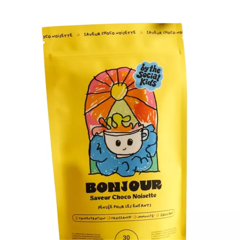Poudre pour boisson instantanée choco noisette Bonjour Drink Kids - 15 portions