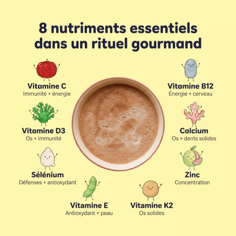 Poudre pour boisson instantanée choco noisette Bonjour Drink Kids - 15 portions