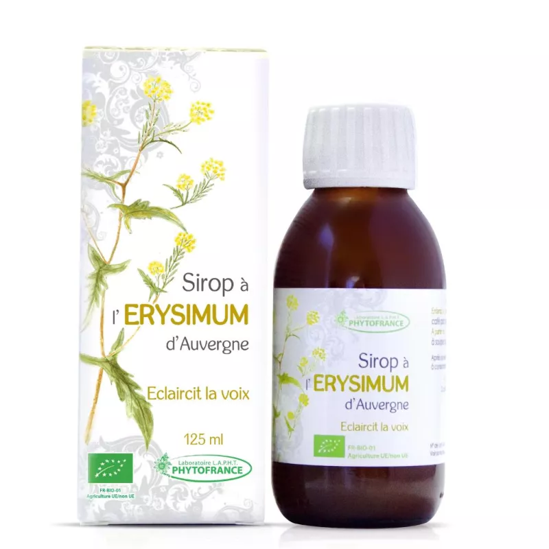 Sirop à l'Erysimum Bio Phytofrance - Confort gorge & voix - 125ml