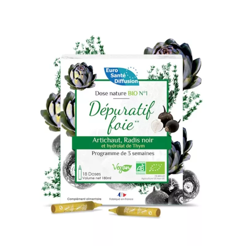 Doses nature Bio N°1 Phytofrance - Dépuratif foie - 18 ampoules de 10ml