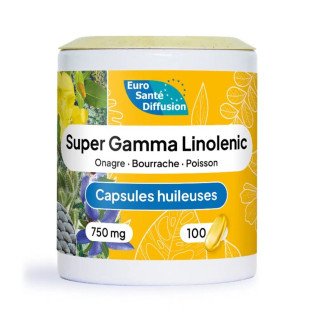Capsules huileuses Super gamma linolenic onagre bourrache poisson Bio Phytofrance - 100 capsules