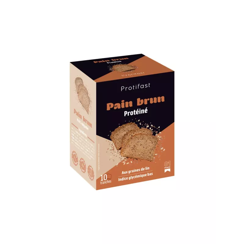 Pain brun multi-céréales tranché Protifast - 10 tranches