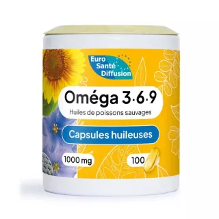 Capsules huileuses Super gamma linolenic Huiles de poissons sauvages Phytofrance - Acides gras essentiels - 100 capsules