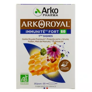 Arkoroyal Immunité fort gelée royale bio 20 ampoules