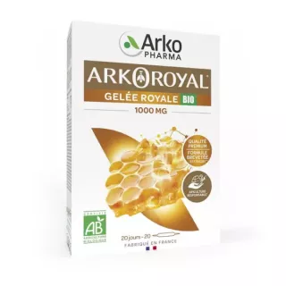Arkoroyal gelée royale bio 1000 mg - 20 ampoules