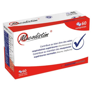 Mucodistim Audistimpharma - Mucosités et sécrétions - 60 comprimés