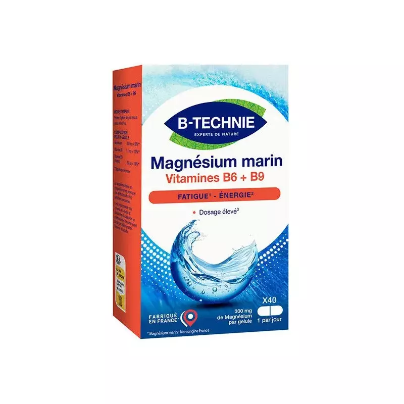 Magnésium marin B6 lithothamne - 100 gélules Biotechnie