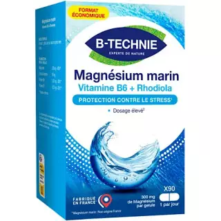 Magnesium Marin + B6 Rhodiola 90 gélules Biotechnie