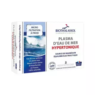 Biothalassol plasma hypertonique 30 ampoules de 10 ml