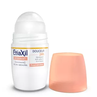 Déodorant roll-on douceur 48h Etiaxil Cooper - Peaux sensibles et fragiles - 2x50ml