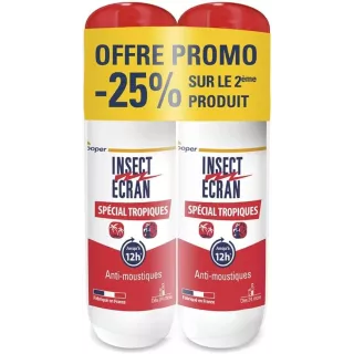 Répulsif moustiques Spécial Tropiques Insect Ecran - 2x75ml