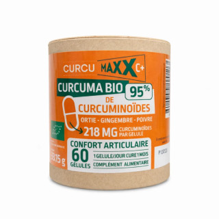 CurcumaXX C+ Bio - Confort articulaire - Curcuma - 60 gélules