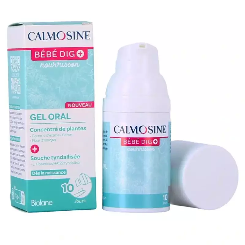 Packshot du flacon Calmosine Bébé Dig+ Gel oral pour inconforts digestifs dès la naissance - 34 ml