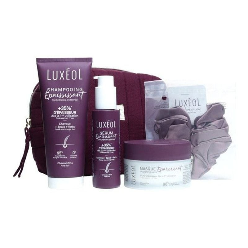 Packshot Luxeol Trousse Protocole Épaississant - Kit 3 produits 500ml : shampooing, masque, sérum et
