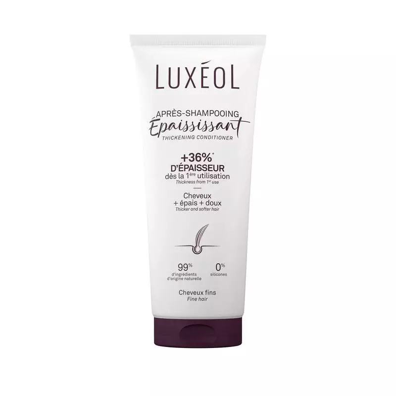 Packshot Luxeol Après-Shampooing Épaississant sans silicone - 200ml, flacon crème pour cheveux fins 