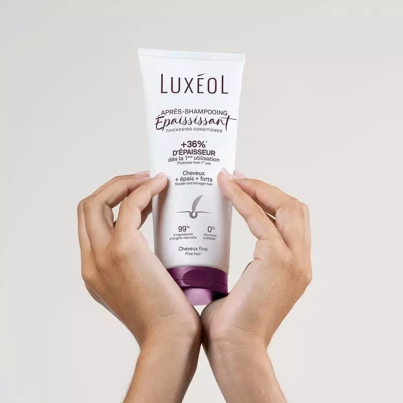 Packshot Luxeol Après-Shampooing Épaississant sans silicone - 200ml, flacon pour cheveux fins et cla