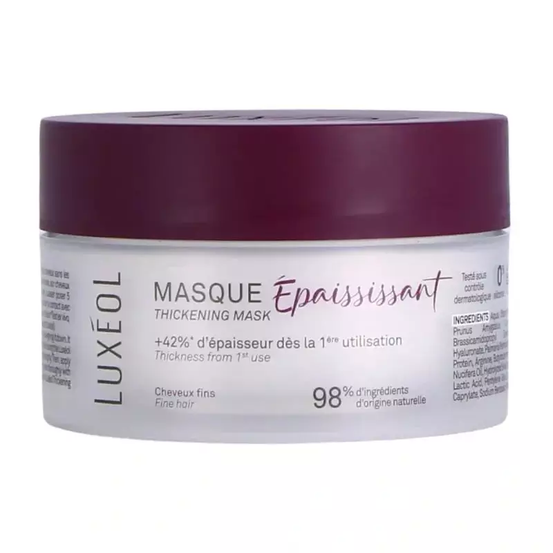 Packshot du Luxéol Masque Épaississant pour cheveux fins, +42% de diamètre - 200ml, tube soin capill