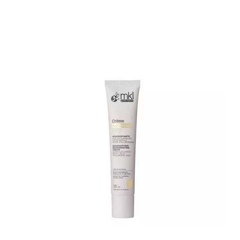 Packshot Crème Régénérante Redensifiante MKL au Miel Bio et Gelée Royale - 40ml, flacon soin visage 