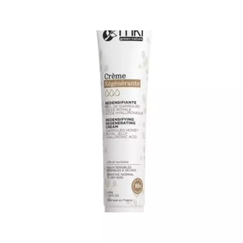 Packshot de la crème MKL Crème Régénérante Redensifiante au Miel Bio et Gelée Royale - 40ml, pot élé