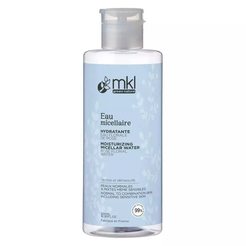 Packshot du flacon MKL Eau Micellaire Hydratante Bio sans parfum et sans rinçage - 500 ml, produit n