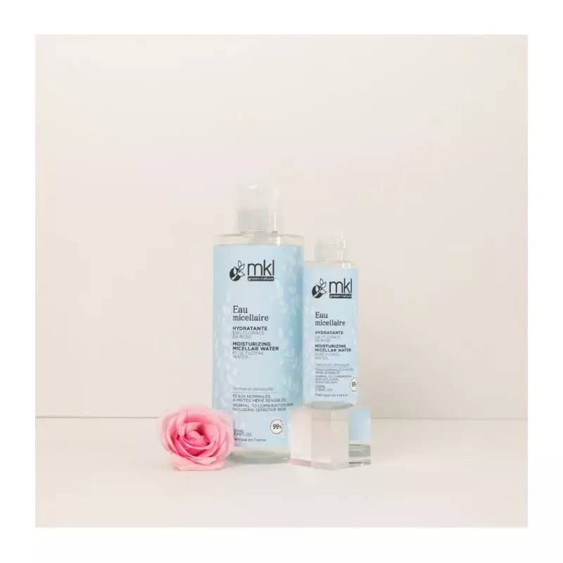 Packshot du flacon MKL Eau Micellaire Hydratante Bio sans parfum et sans rinçage - 500ml, produit dé