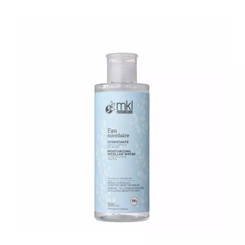 Packshot du flacon MKL Eau Micellaire Hydratante Bio à l'hydrolat de rose - 100 ml, soin nettoyant h
