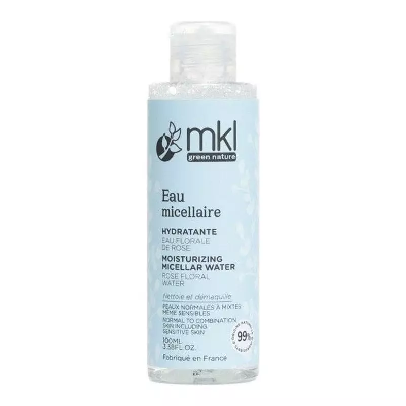 Packshot du flacon MKL Eau Micellaire Hydratante Bio à l'hydrolat de rose - 100ml, eau micellaire ne
