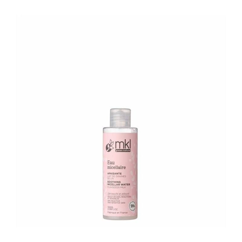 Packshot flacon MKL Eau Micellaire Apaisante Bio pour peaux sensibles - 100ml, démaquillant micellai