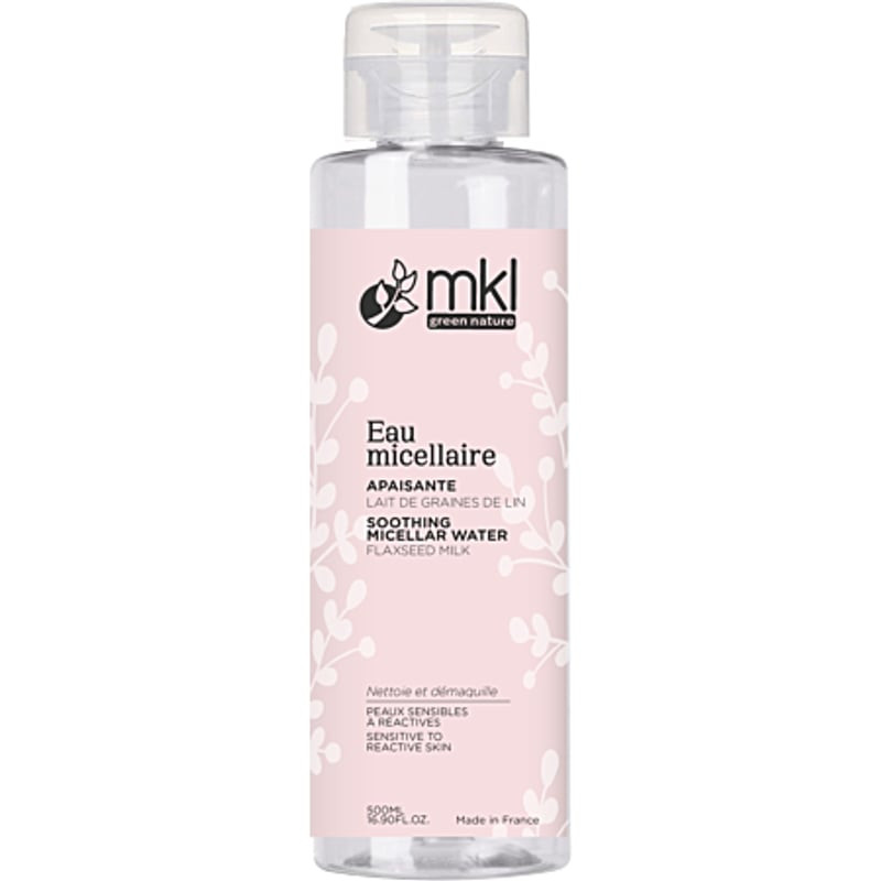 Packshot du flacon MKL Eau Micellaire Apaisante Bio pour peaux sensibles - 100ml, démaquillant micel