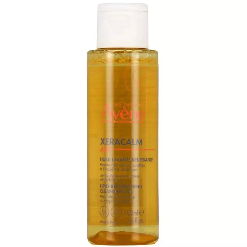 Packshot du flacon Avène XeraCalm Huile Lavante sans savon pour peaux atopiques - 1L, soin relipidan