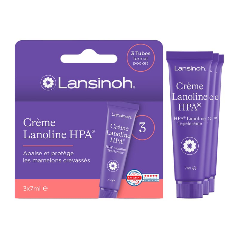 Packshot Crème Lanoline HPA 100% naturelle Forceone 10ml, flacon soin apaisant pour mamelons irrités