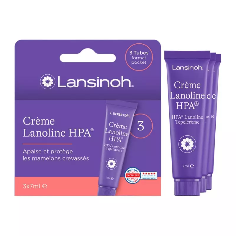 Packshot Crème Lanoline HPA 100% naturelle Forceone 10ml, flacon soin apaisant pour mamelons irrités