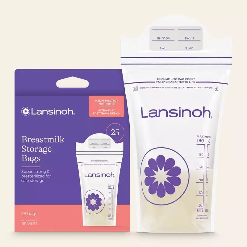 Packshot Forceone - Sachets de conservation du lait maternel - 25 pièces, sachets 180 ml sans BPA, é