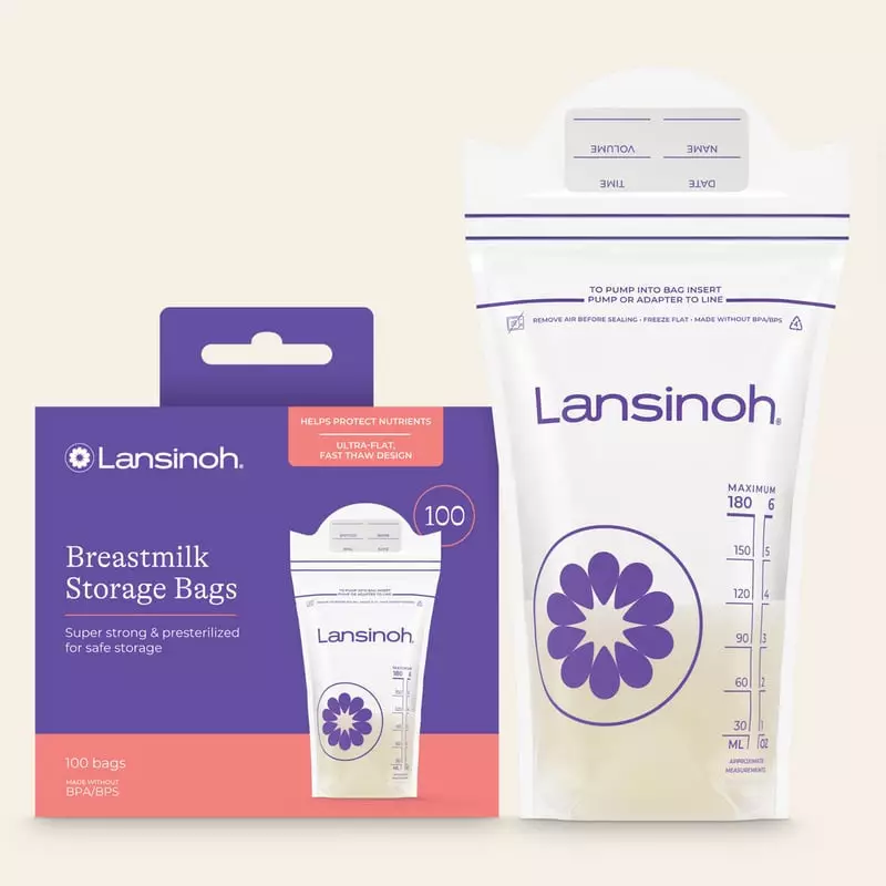 Packshot Forceone - Sachets de conservation du lait maternel - 25 pièces, 180 ml, sans BPA, étanches