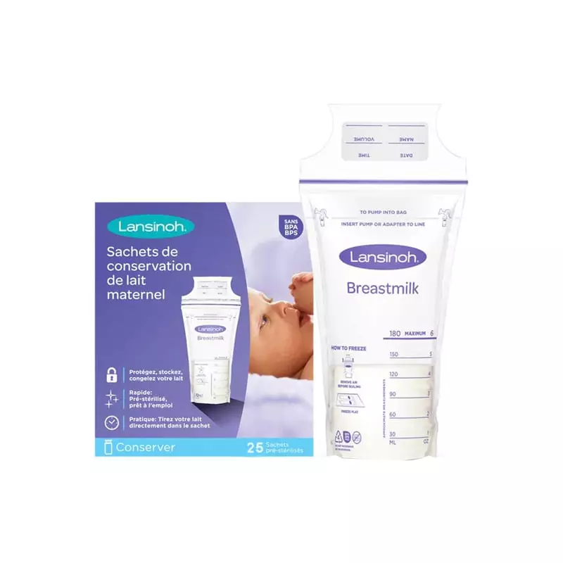 Packshot Forceone - Sachets de conservation du lait maternel - 25 pièces, sachets étanches 180 ml sa