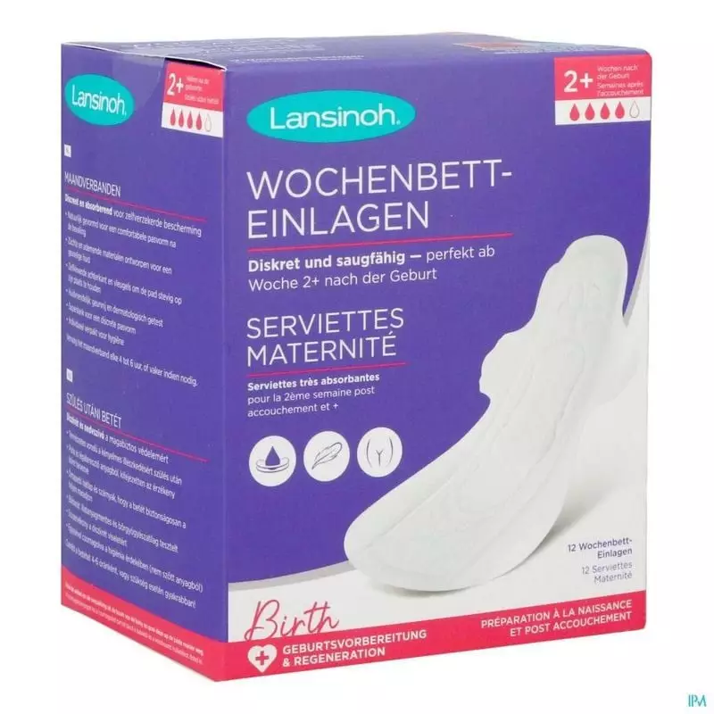 Packshot Forceone - Serviettes maternité post accouchement +2 semaines - x 12, pack hygiénique absor