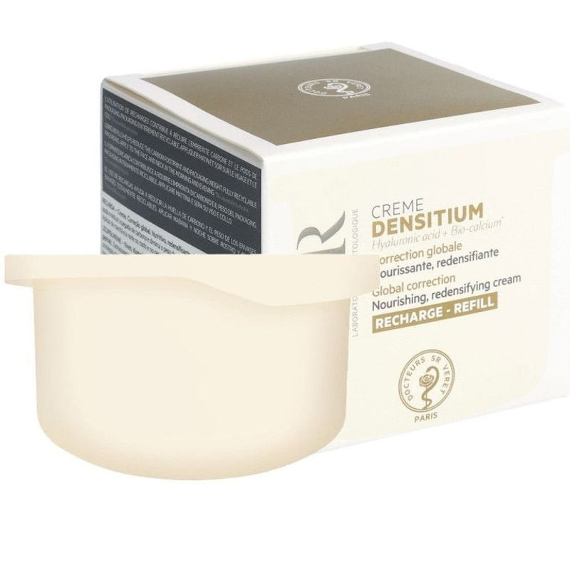 SVR Densitium Crème Recharge 50ml, pot rechargeable élégant or et blanc, crème anti-âge blanche liss