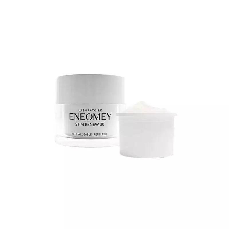 ENEOMEY Stim Renew 30 Recharge 50 ml - Pot de crème de nuit et crème blanche lisse visible, étiqueté