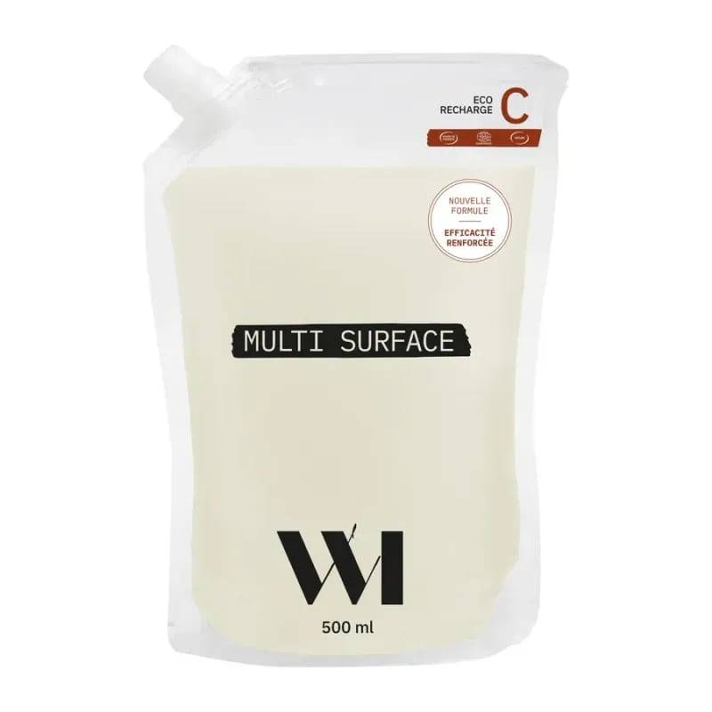 WhatMatters 1065126 recharge éco multi-surfaces 500ml à la fleur d'oranger, sachet blanc, vue avant 
