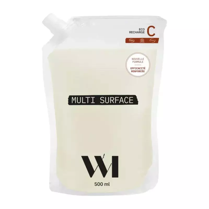 WhatMatters 1065126 recharge éco multi-surfaces 500ml à la fleur d'oranger, sachet blanc, vue avant 